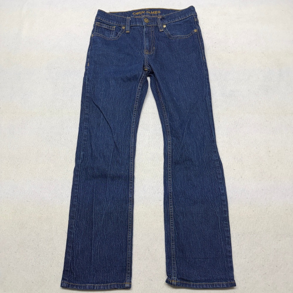 Cody James Mens Dark Wash Straight Leg Denim Jeans Blue 31x30 Western Cowboy